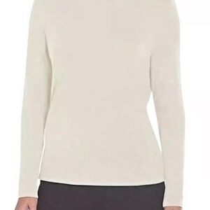 Banana Republic Cream Long Sleeve boatneck soft French terry blouse xxl